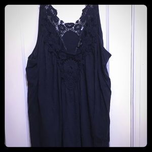 Navy flowers and flowy tank from lane Bryant